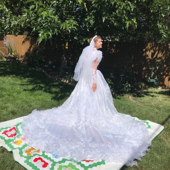 GOEGEOUS Professionally Preserved Vintage Wedding Gown - Picture 3 of 14